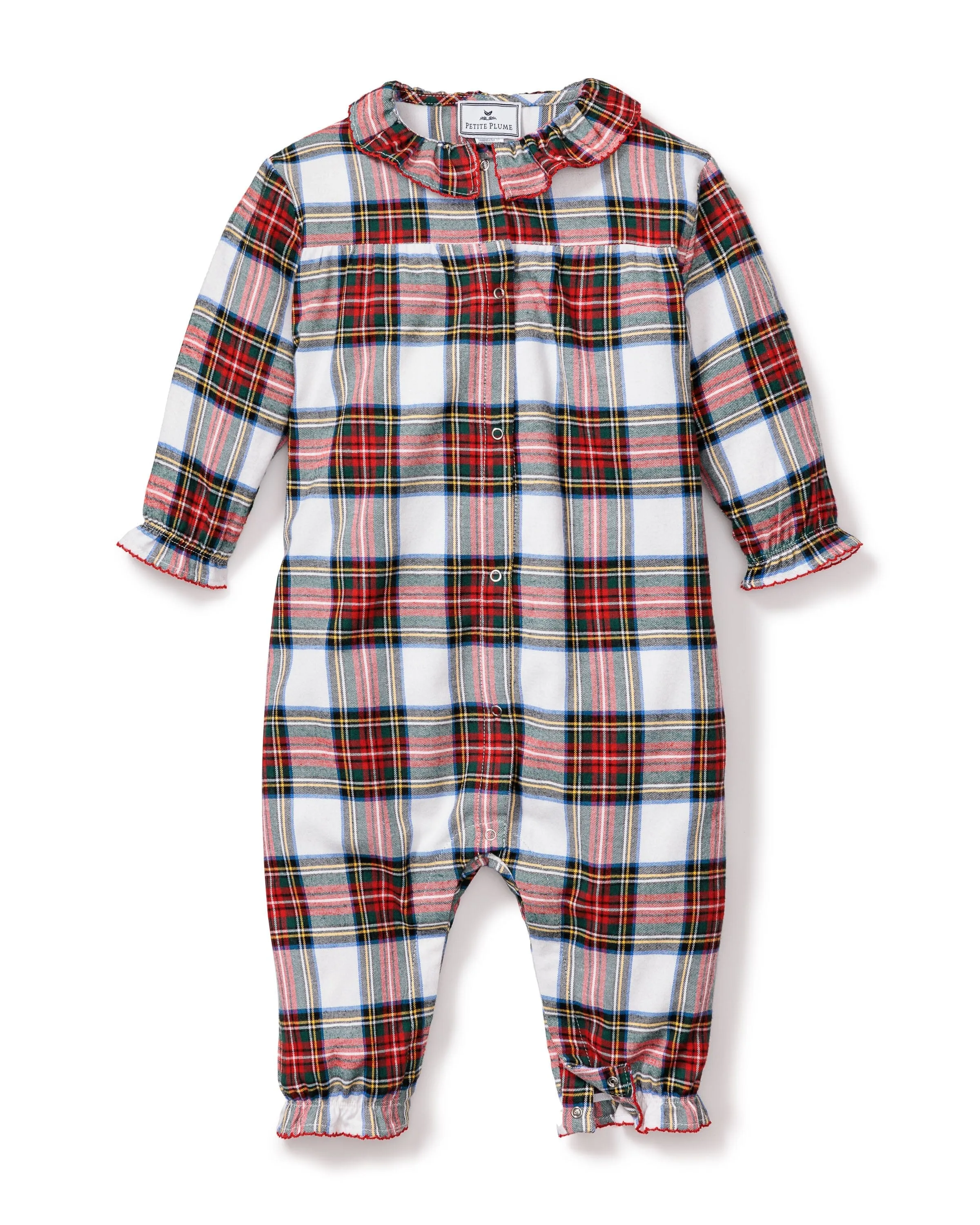 Baby's Twill Madeline Romper | Balmoral Tartan