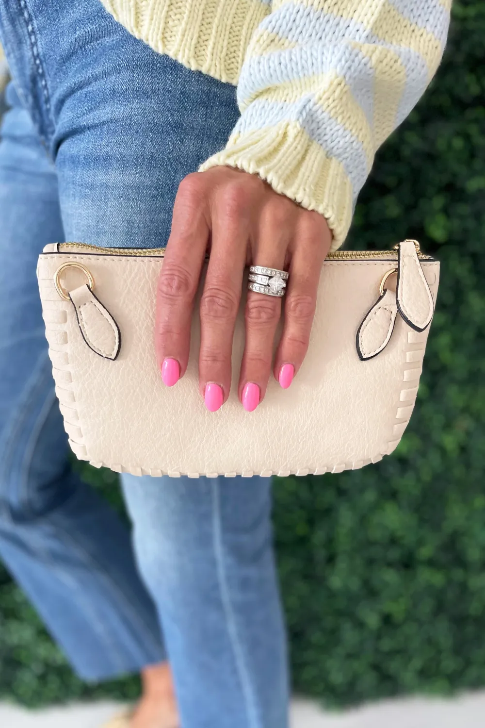 Bonnie Dual Compartment Whipstitch Crossbody