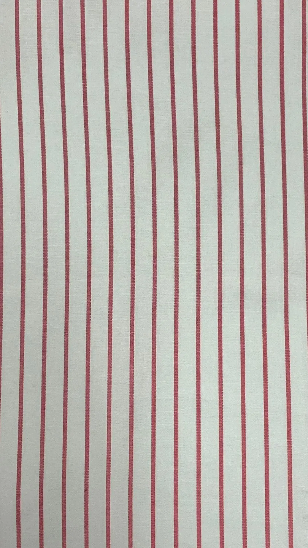 COTTON POPLIN YARN DYED "NEW" STRIPE STRETCHED WOVEN - SHIRTING FABRIC<br><h6>12E-WHITE/RED<br>061-CPOXS [NEW]</h6>