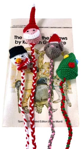 Crocheted Holiday-Themed Bookmarks