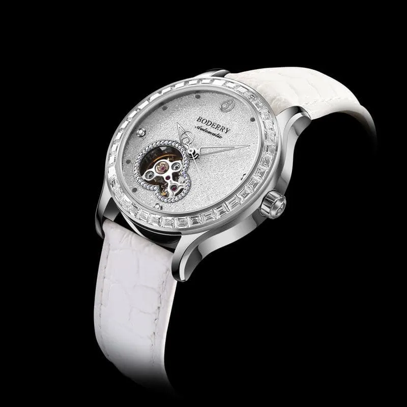 DRAGONFLY - Luxury Women Automatic Watch | Crystal Silver Case