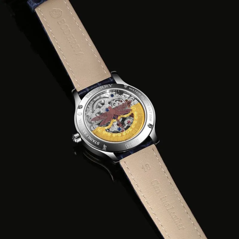DRAGONFLY - Luxury Women Automatic Watch | Crystal Silver Case