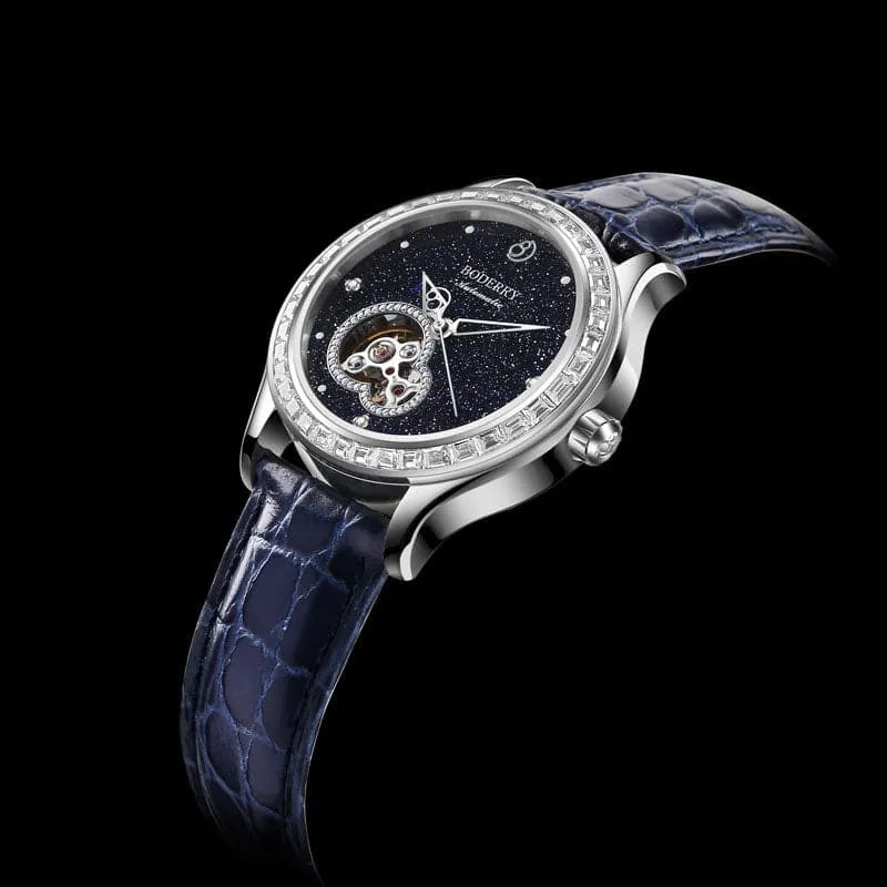 DRAGONFLY - Luxury Women Automatic Watch | Crystal Silver Case