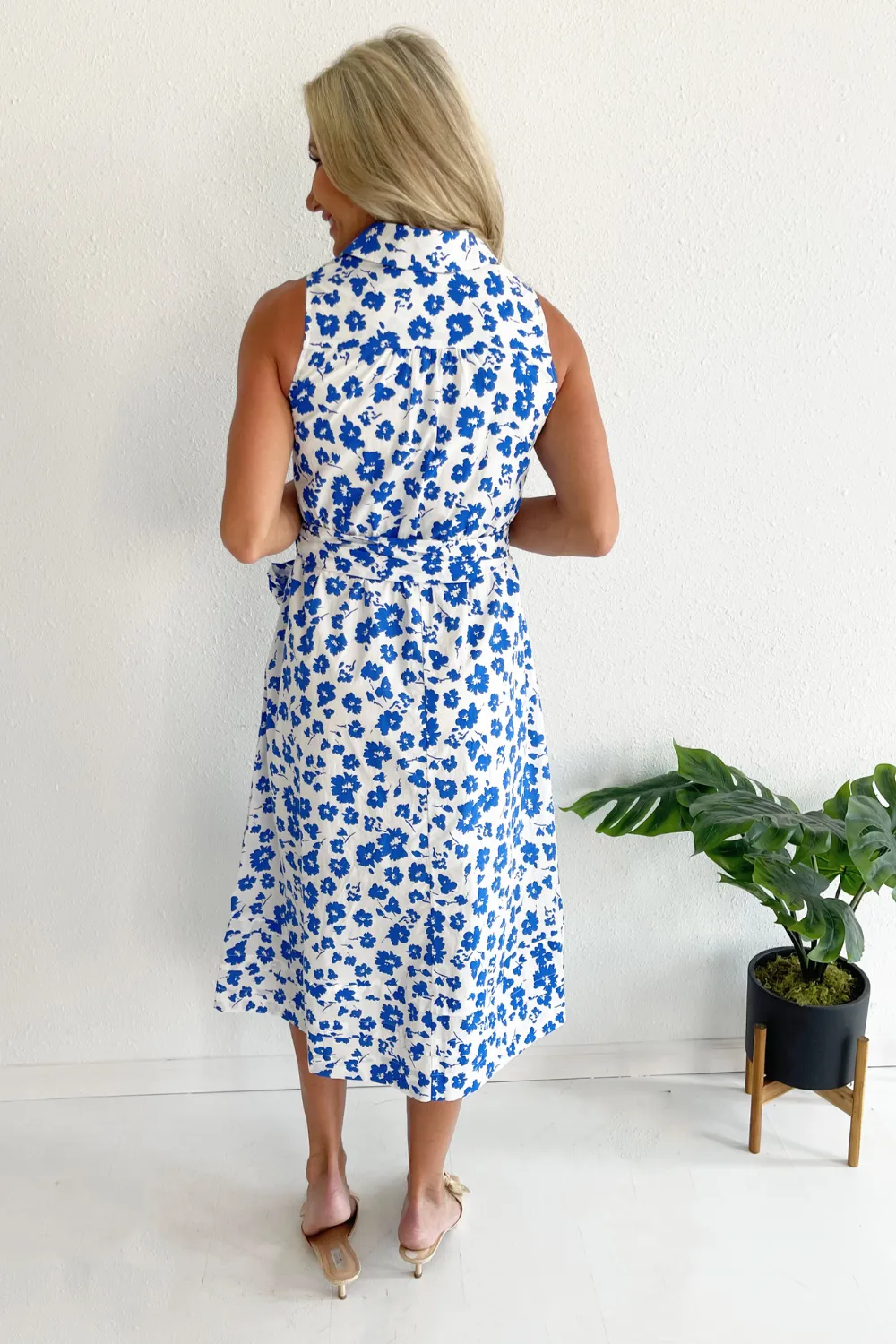 Floral Print Button Down Maxi Dress