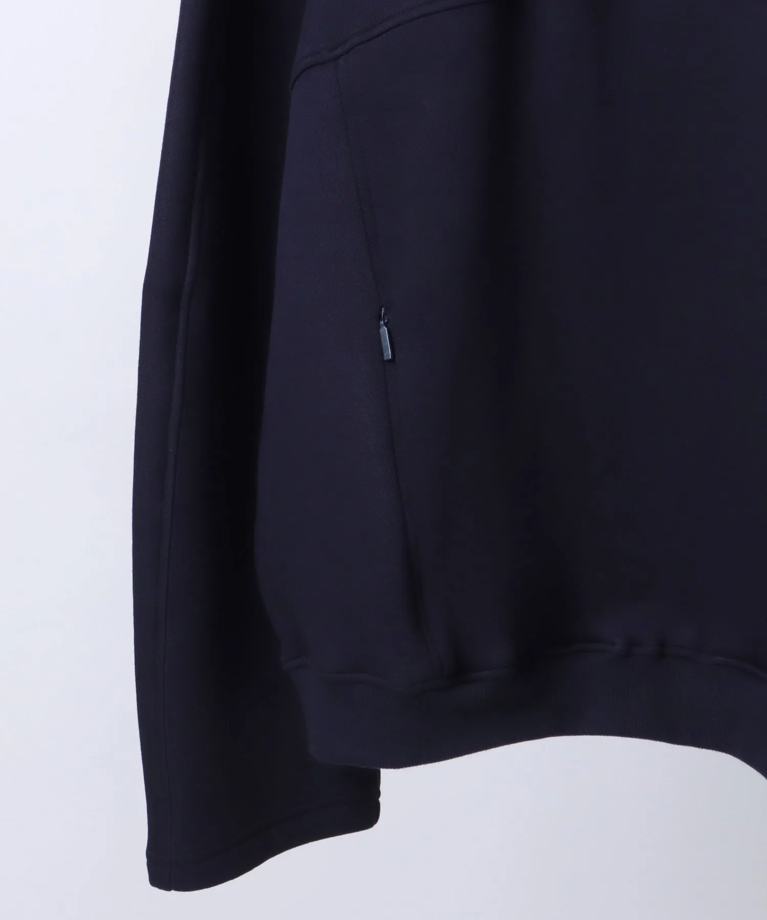 half zip high neck pullover