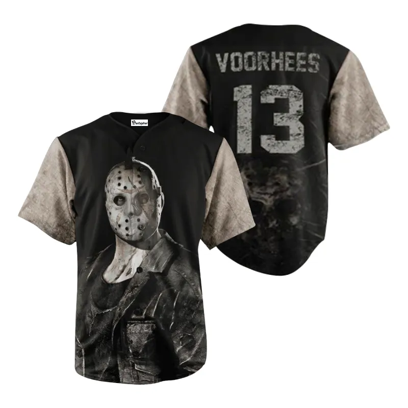 Jason Voorhees Horror Mask Baseball Jersey