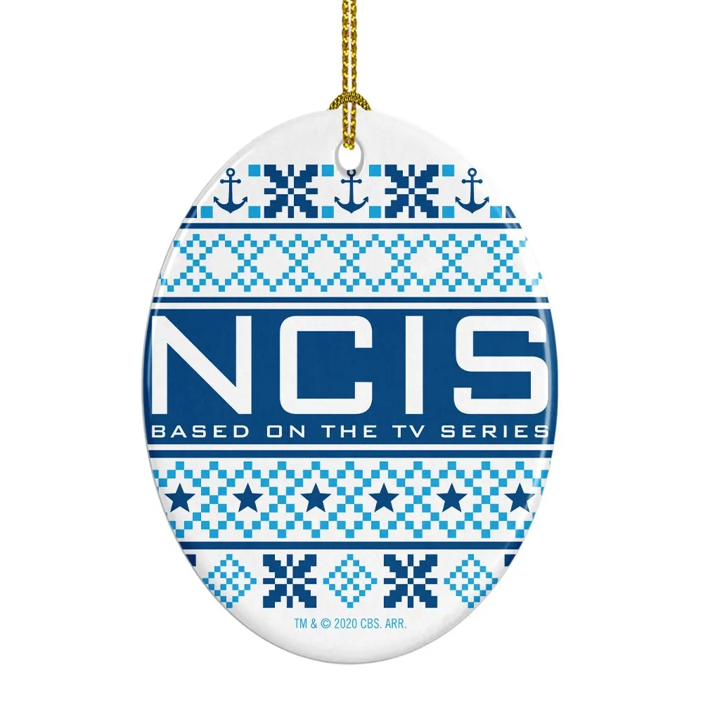 NCIS Holiday Oval Ceramic Oranament