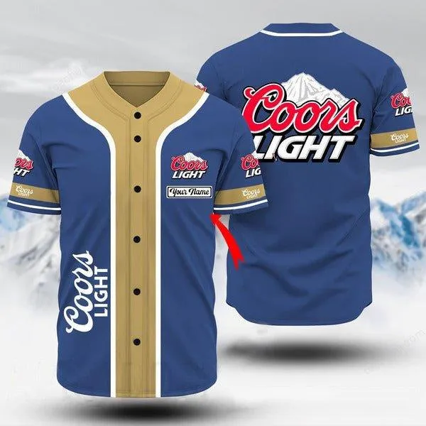Personalized Multicolor Coors Light Baseball Jersey