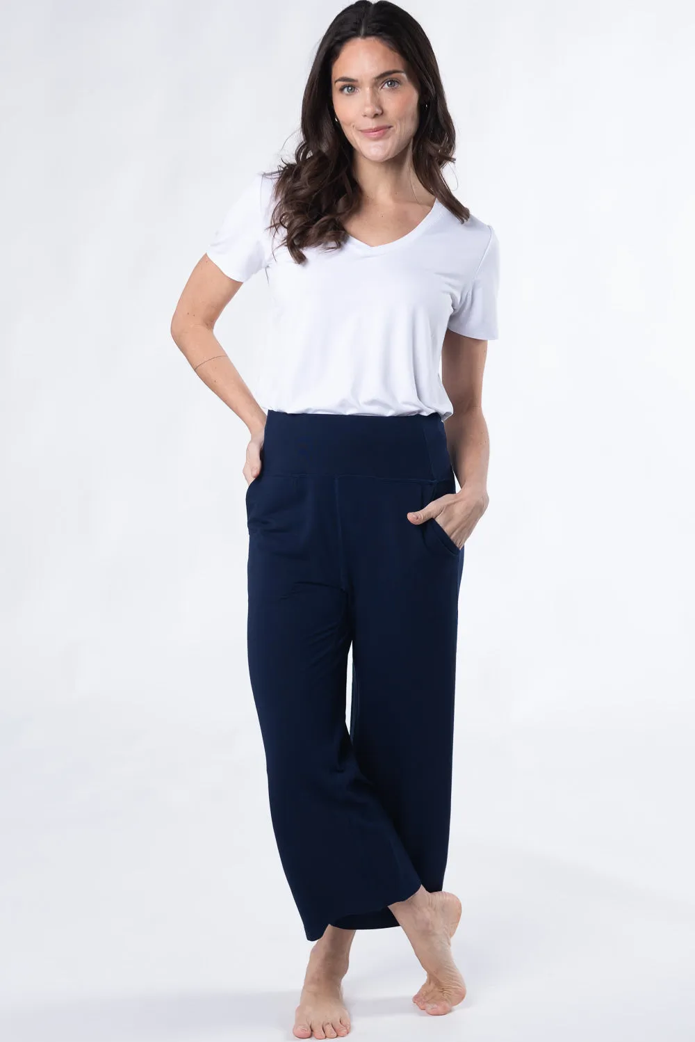 Rylie V-Neck Bamboo Tee - White