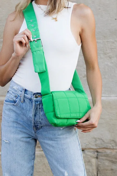 Selma Foldover Puffer Crossbody Bag