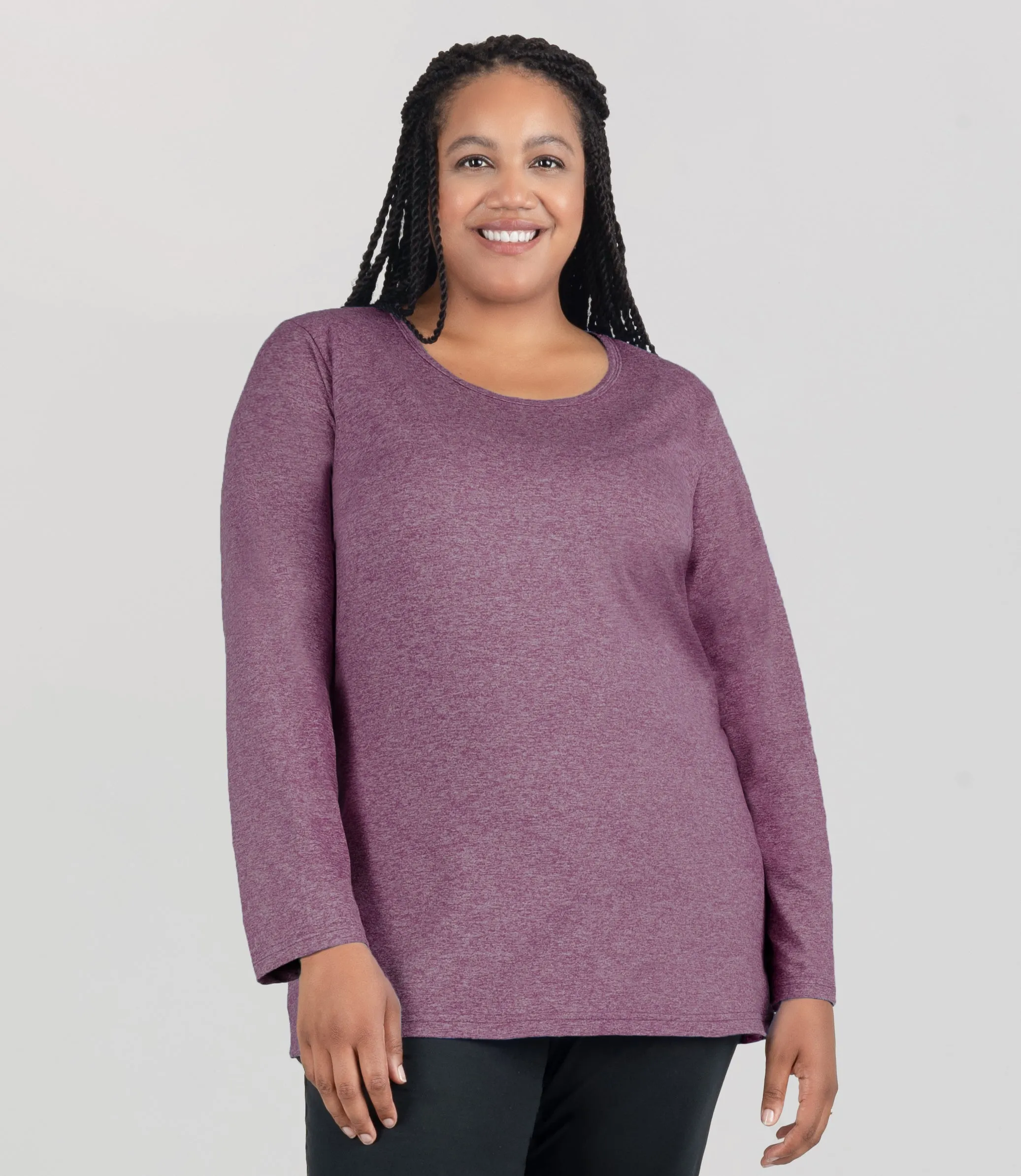 SoftWik Long Sleeve Crew Neck Top