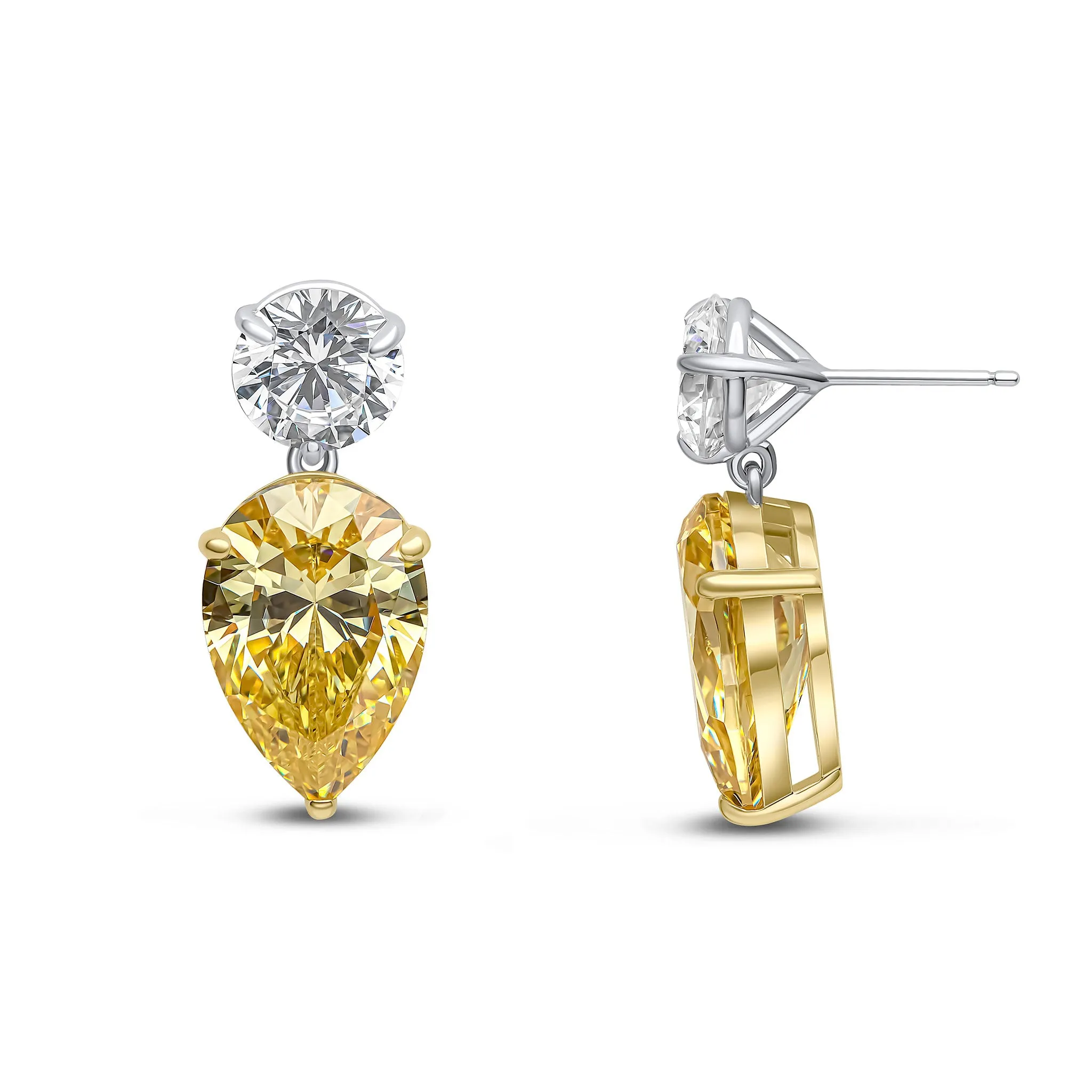 Tayla Earrings (White/Canary)