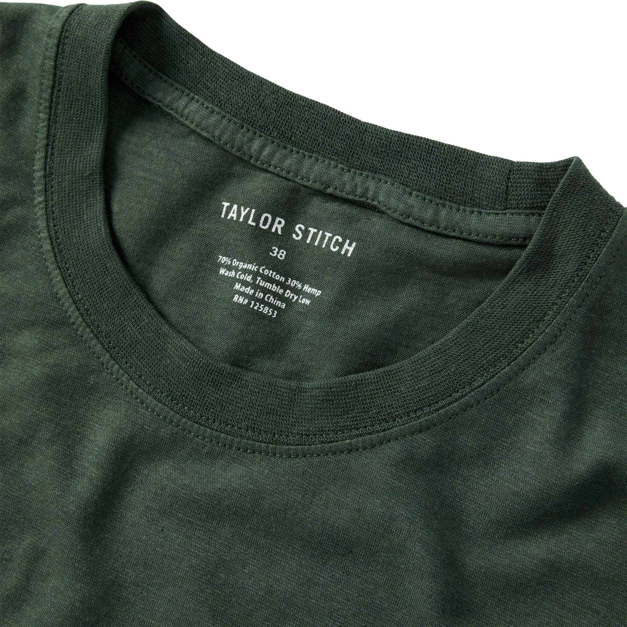 The Cotton Hemp Long Sleeve Tee in Pine