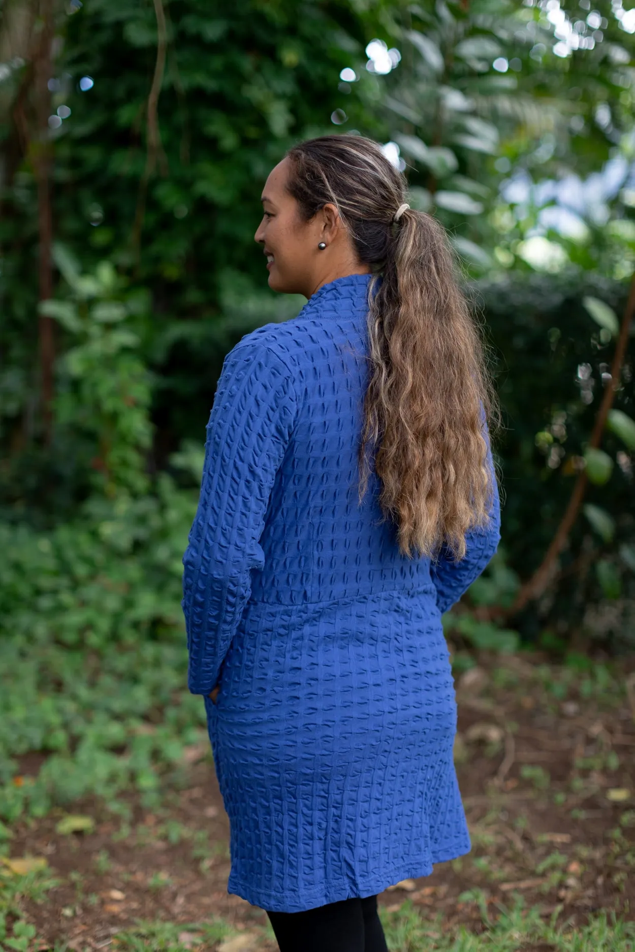 Waffle Weave Long Jacket