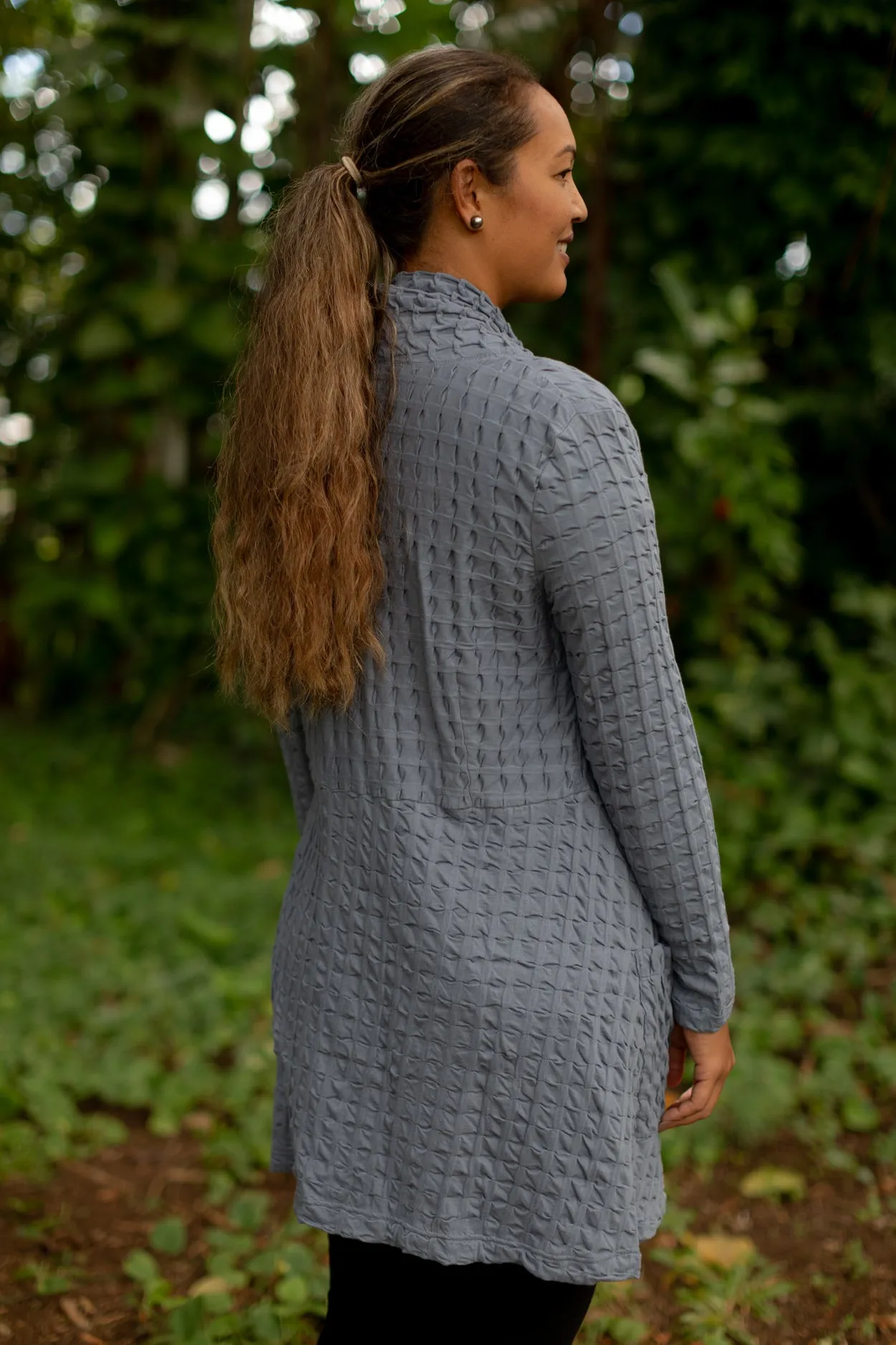 Waffle Weave Long Jacket