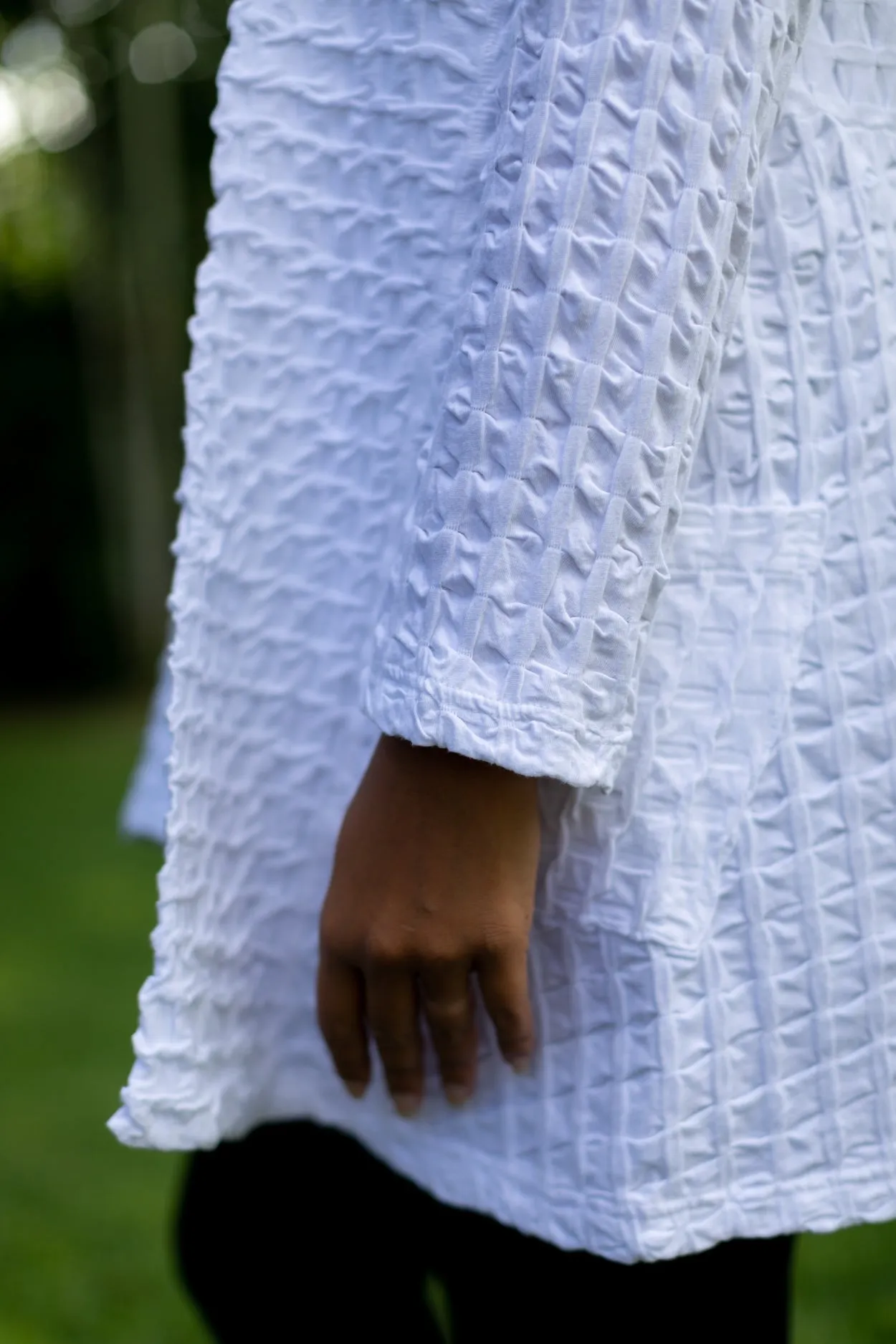 Waffle Weave Long Jacket