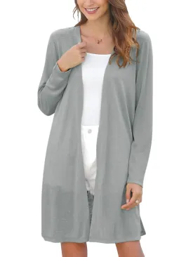 Women's Draped Open-Front Long Cardigan Sweater